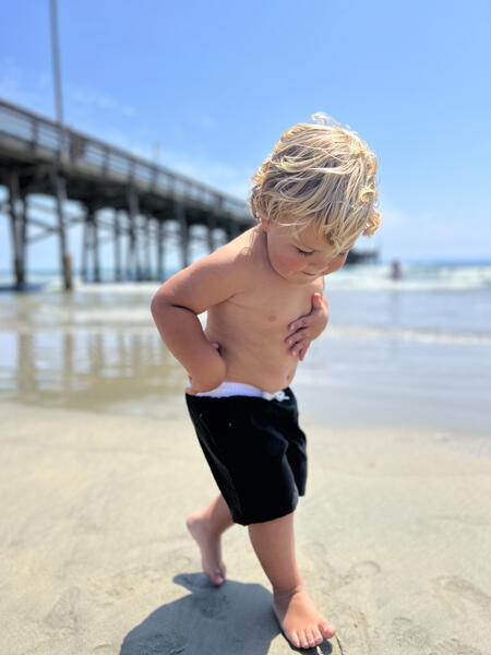 Splash Drawstring Swim Shorts - Black/White