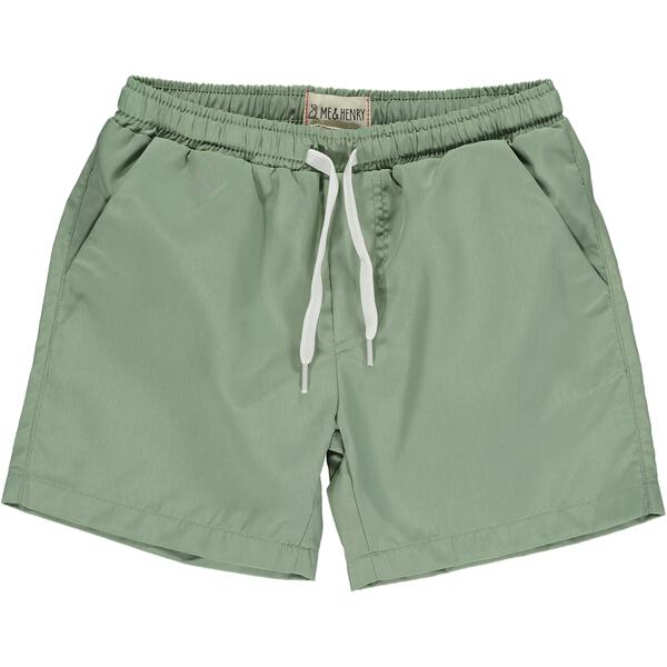 Splash Drawstring Swim Shorts - Sage