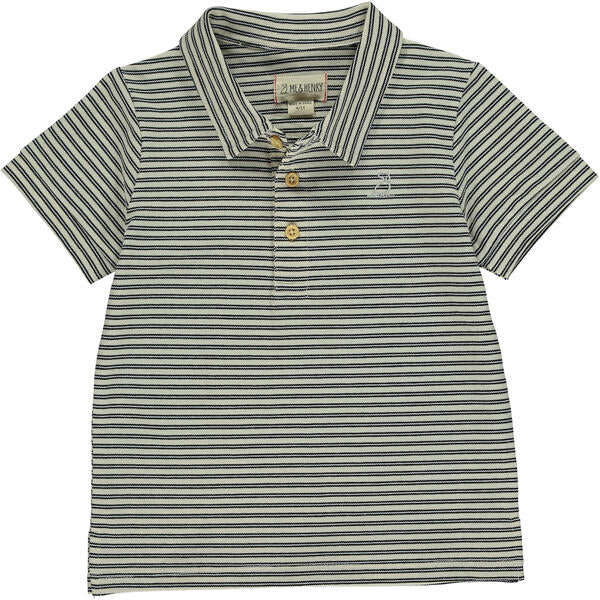 Starboard Stripe Polo - Black/Cream