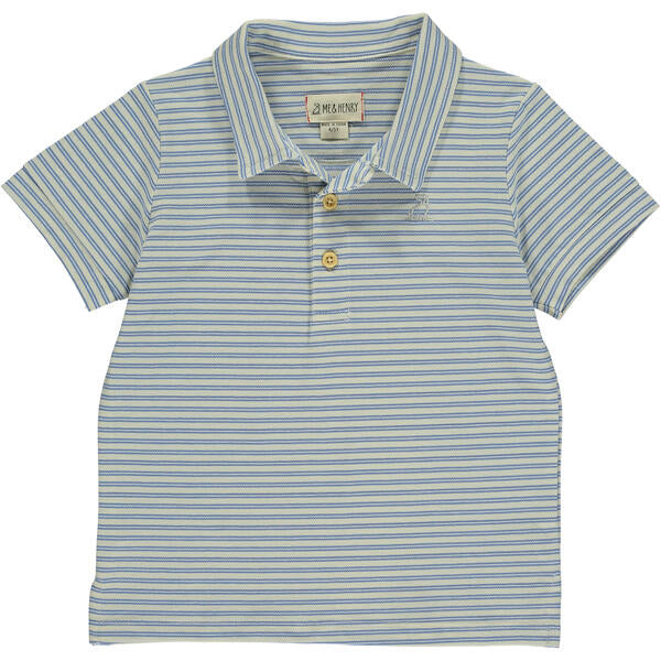 Starboard Stripe Polo - Cream/Blue