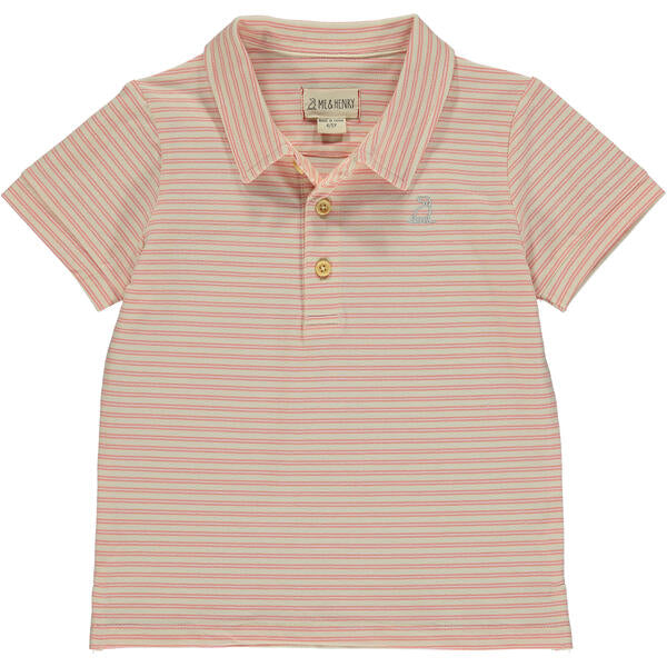 Starboard Stripe Polo - Cream/Orange