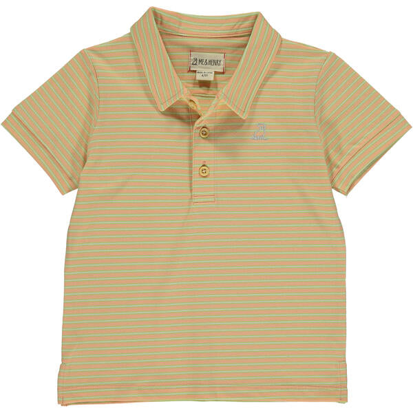 Starboard Stripe Polo - Peach/Green