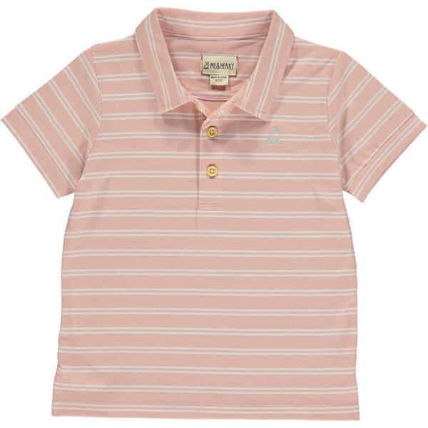 Starboard Stripe Polo - Pink/White