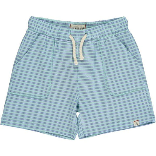 Timothy Pique Shorts - Aqua/Blue