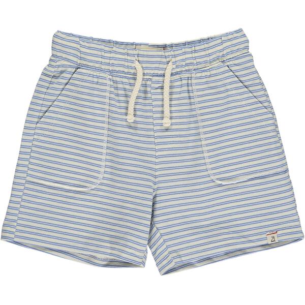 Timothy Pique Shorts - Cream/Blue