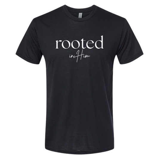Fitted Traditional Rooted in Him Tee