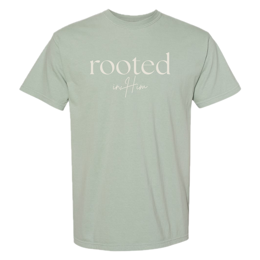 Relaxed Traditional Rooted in Him Tee