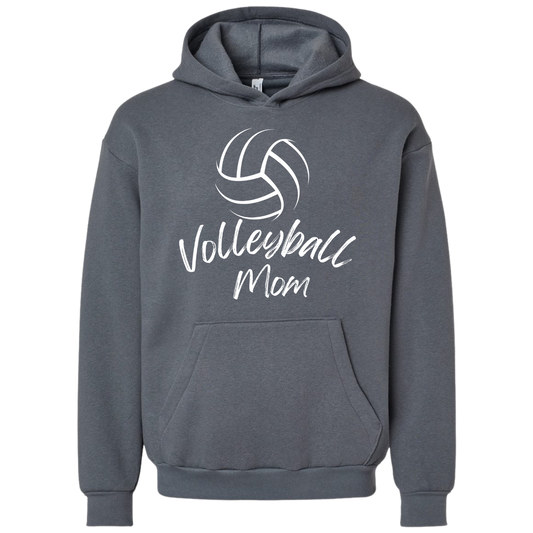 White Volleyball Mom Hoodie