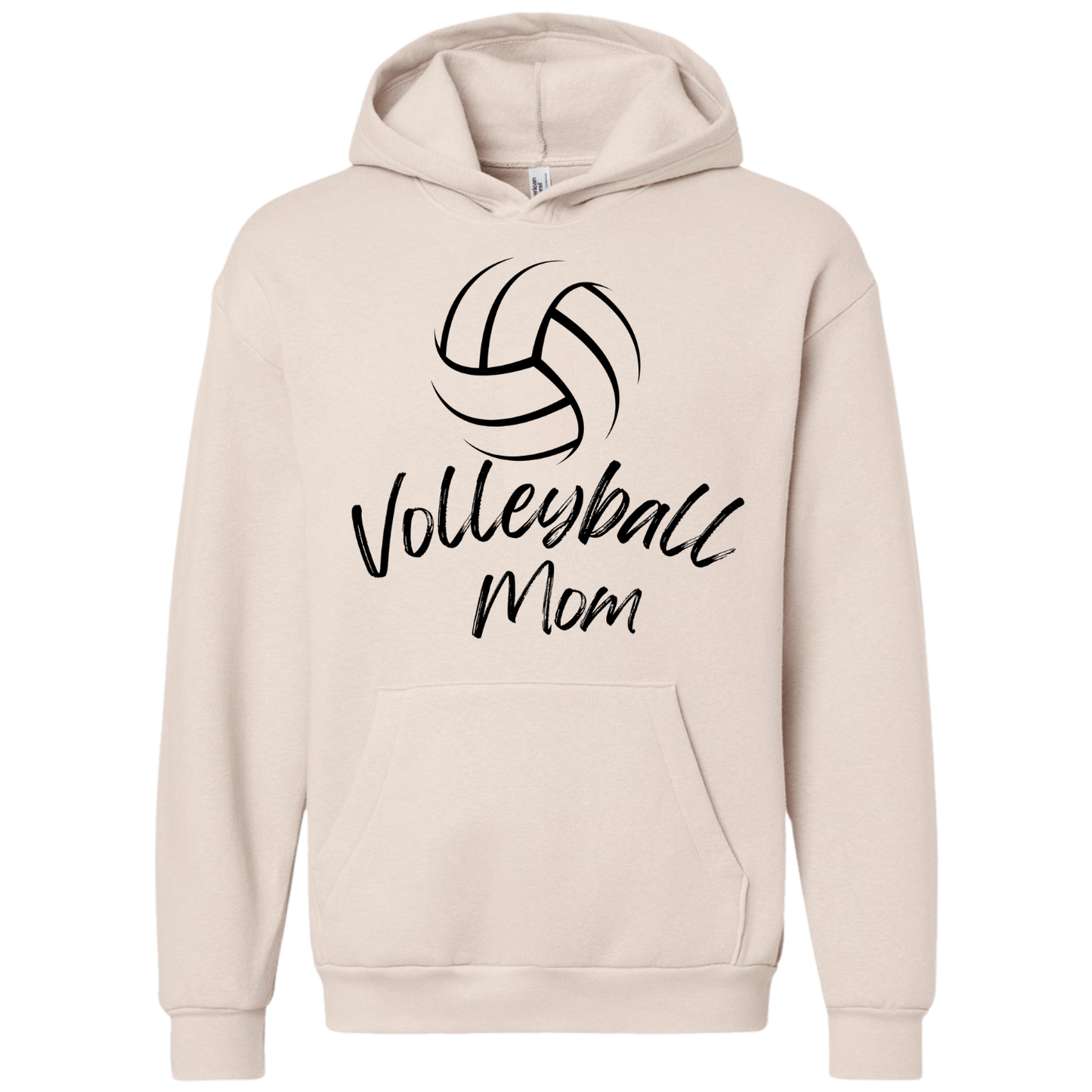 Black Volleyball Mom Hoodie