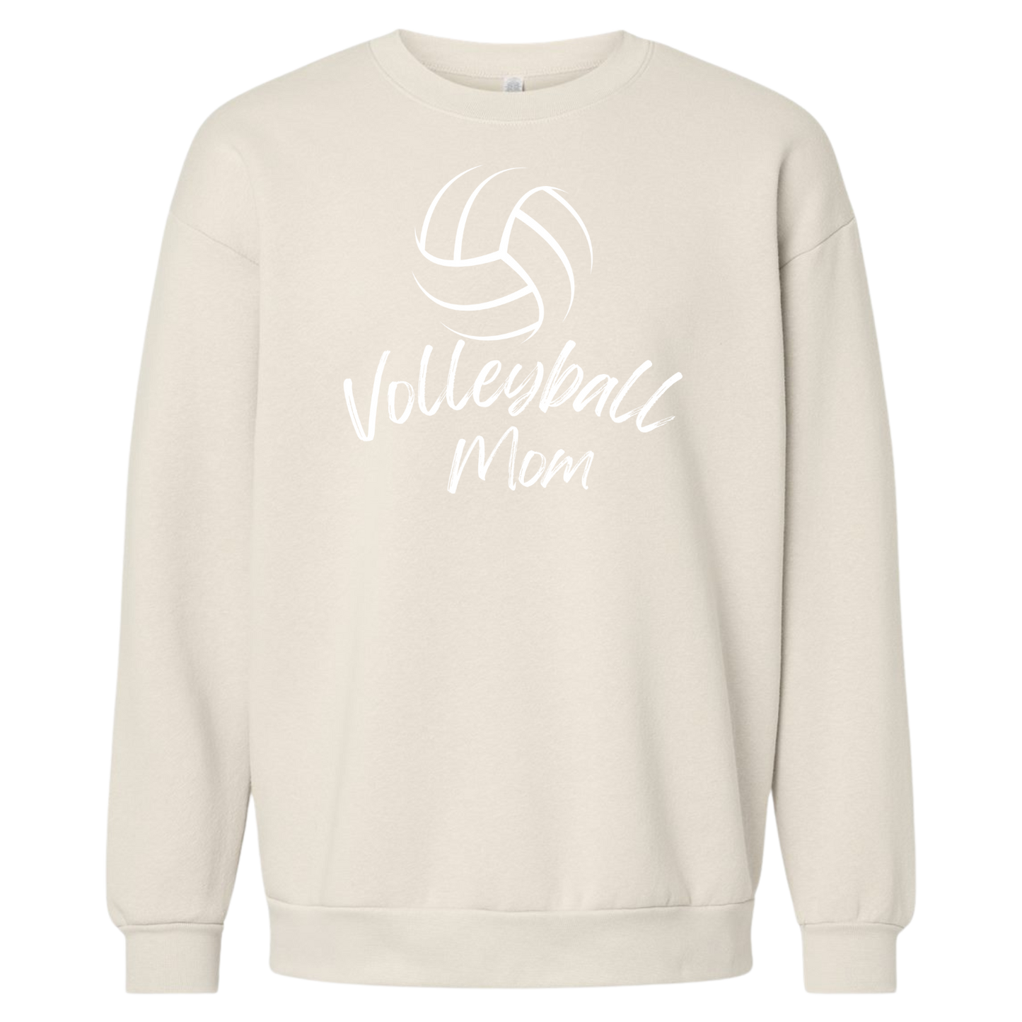 White Volleyball Mom Crew