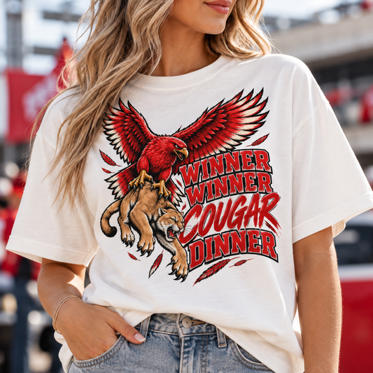 Winner Winner Cougar Dinner T-Shirt | Holy War Rivalry